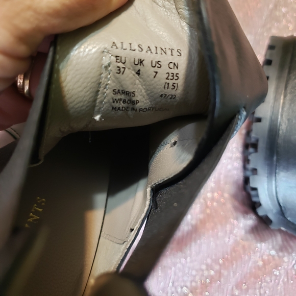 All Saints Woman Size 7 Black Heeled Boots - Picture 10 of 10